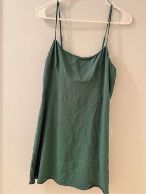 Aritzia Teal Green Mini Slip Dress